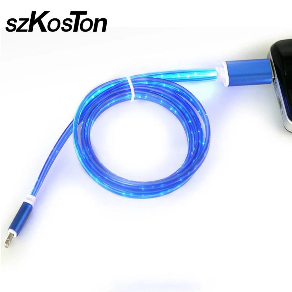 LED الوهج بيانات الشحن ل الروبوت Xiaomi مهايئ شاحن الهاتف USB و نوع C كابل تتدفق ل فون LED الوهج بيانات الشحن
