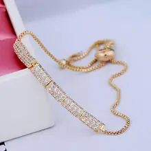 New Rhinestone Crystal Love Bracelets For Women Fashion Adjustable Bangles Femme Pulseras Mujer Wedding Crystal Bracelet Jewelry