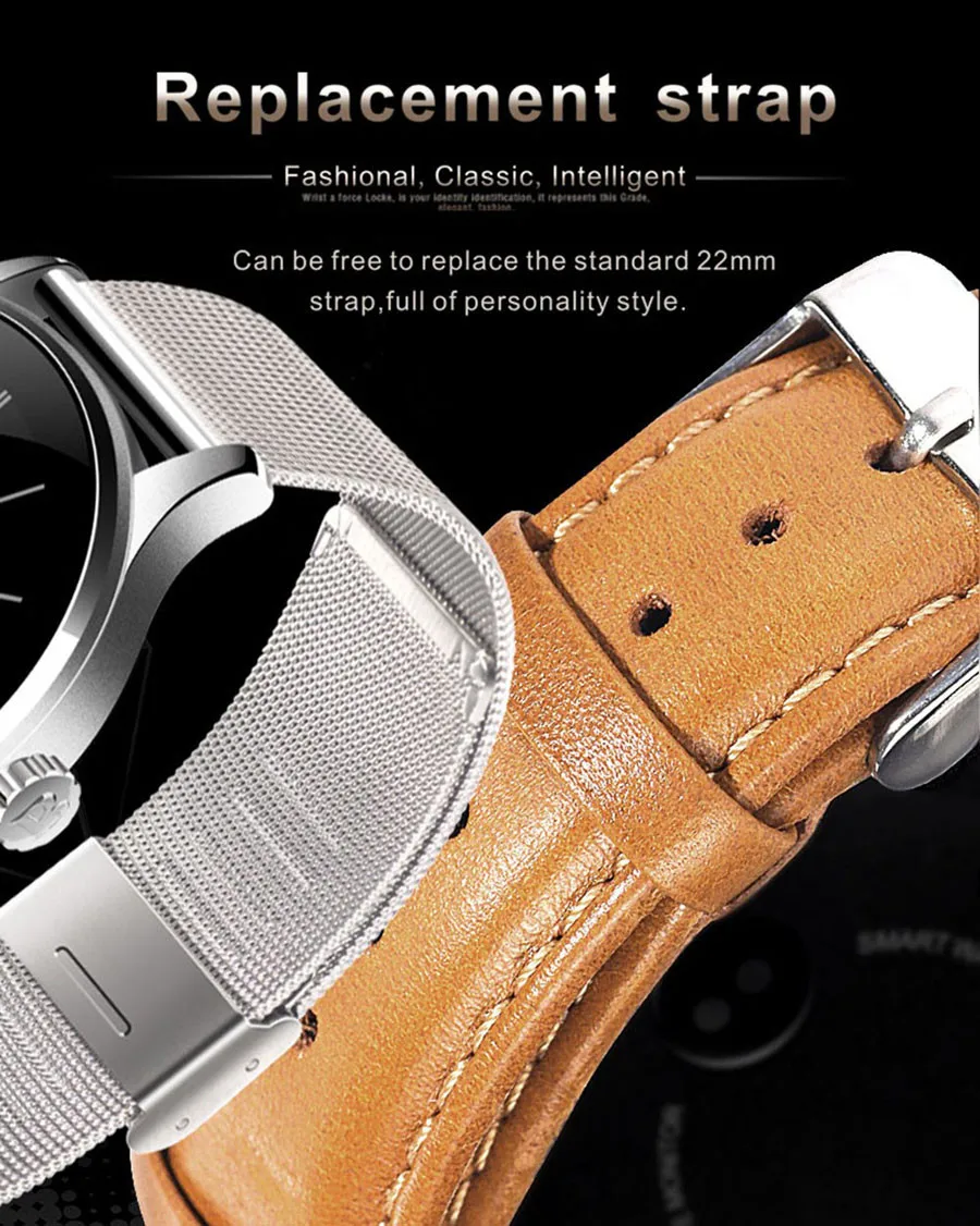 Bluetooth K88H Смарт-часы Фитнес наручные часы отслеживание пульса монитор Шагомер для Android IOS мужские деловые часы серебро