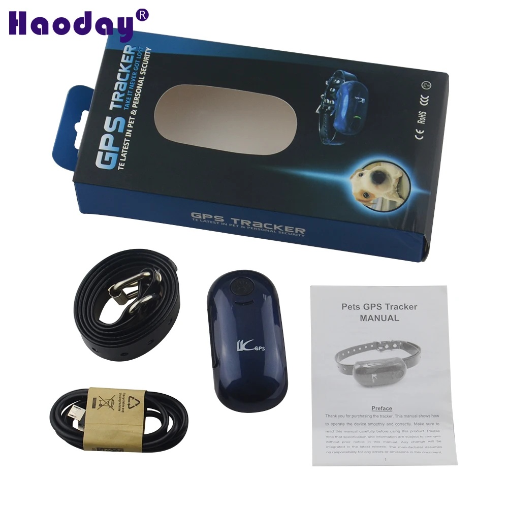 

Mini Pet GPS Tracker GSM Locator Cats Dogs Pets Tracking Device LK100 AGPS Quad Band 1000mAh IPX6 Waterproof Tracker
