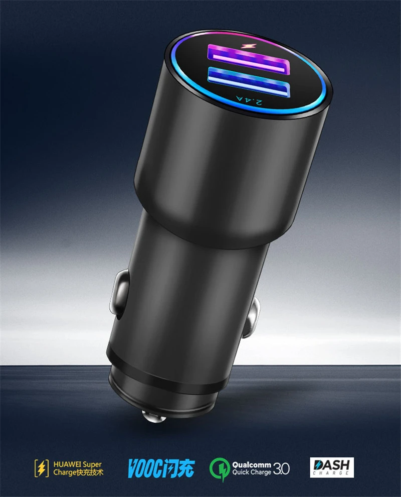 Supercharge VOOC QC3.0 Dash Charge Multi-protocol Intelligent Fast Car Charge For iPhone SAMSUNG HUAWEI XIAOMI OnePlus 6 5T 3T (11)