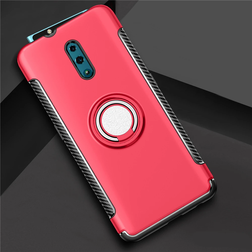 

For Oppo Reno 10x zoom Case Magnetic Ring Armor Case For Oppo Reno Rugged Hybrid Holder Shockproof Cover Accessories (XS0604)