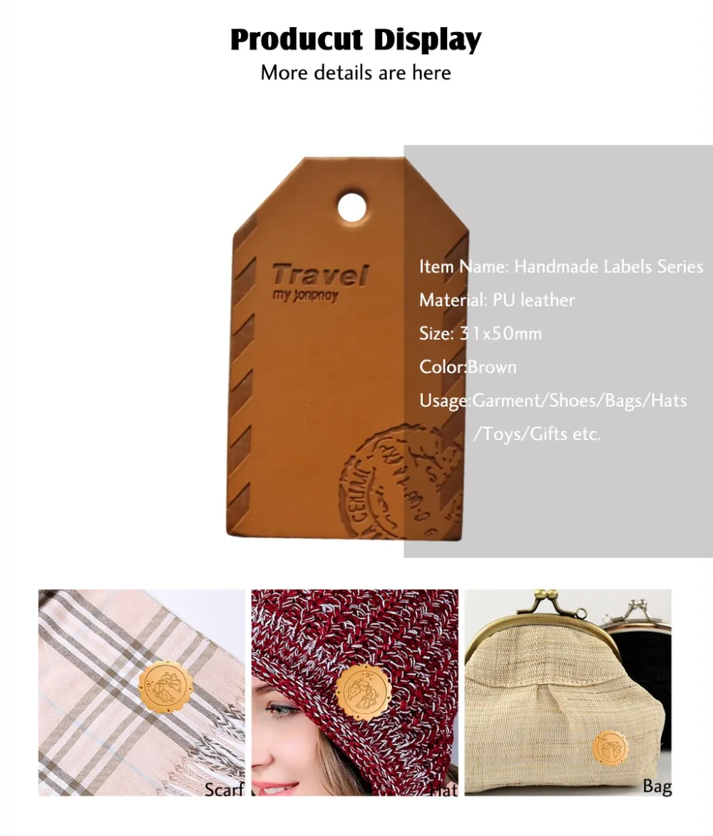 Дорожные кожаные этикетки декоративная аппликация для джинсов Одежда патч ручной работы качели кожаные бирки для багажа удостоверения личности