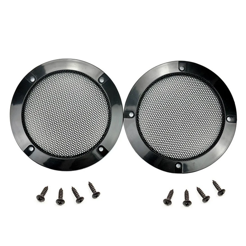 

1 Pair 2'' 2 inch Round Audio Speaker Protective Mesh Net Cover circle 66mm Decorative Mesh Grille Covers Trim for Universal