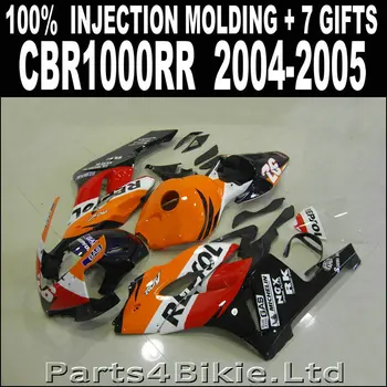 

Free customize for HONDA 2004 2005 cbr1000rr fairings red orange white black fairing 04 05 CBR 1000 RR motorcycle HF967