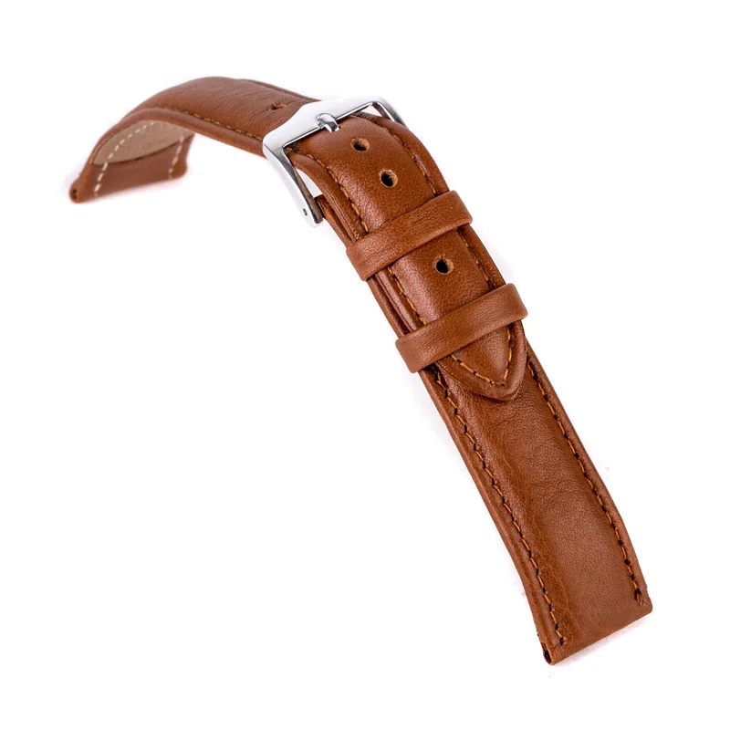 Luxury Watch Band 12mm,14mm,16mm,18mm,20mm,22mm,24mm Soft Sweatband Leather Strap Steel Buckle Wrist WatchBand