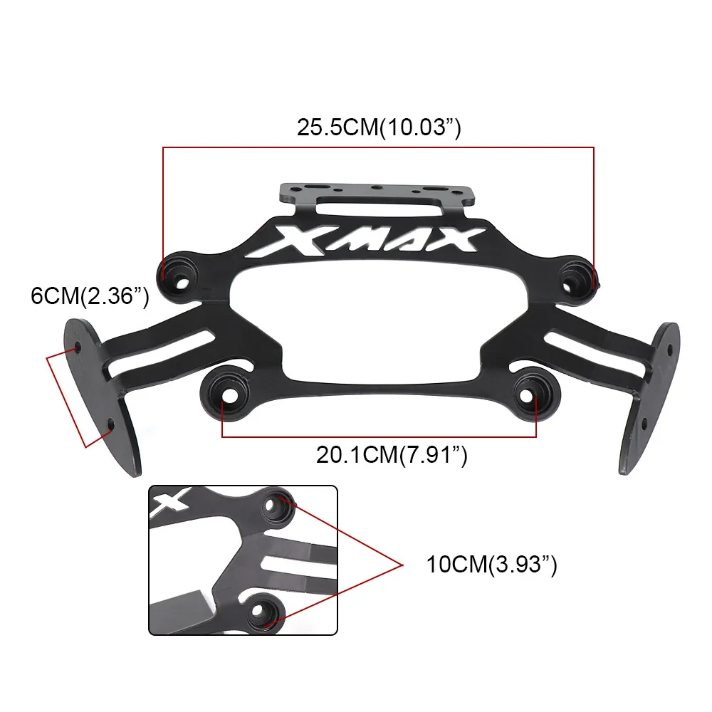 Мотоцикл с ЧПУ XMAX 300 17-19 зеркала заднего вида фиксированный кронштейн стента держатель для Yamaha XMAX X-MAX 250 300 125 400