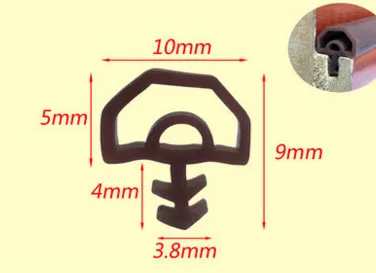 3,8*10 мм 5 м резиновые уплотнительные полоски аварийная Звуконепроницаемая дверь стринги прокладка деревянная дверь/окно герметичный Тип слота