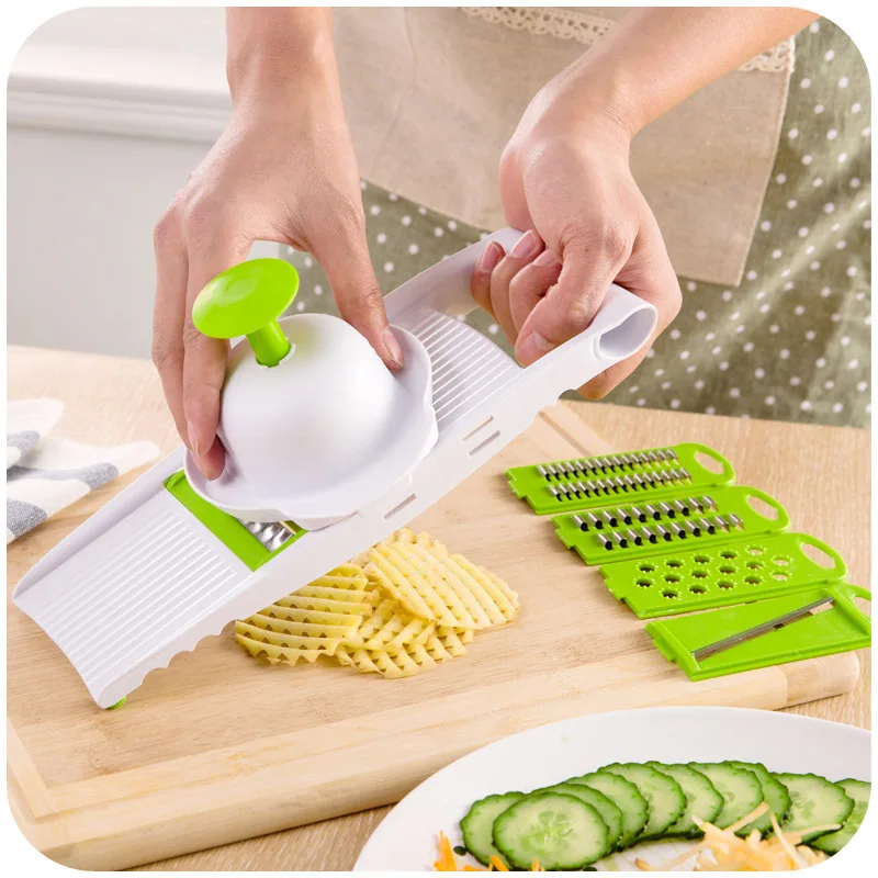 

5 Types Use Mandoline Vegetables Cutter Shredders Stainless Steel Slicer Onion Potato Cutter Carrot Grater kitchen Tools