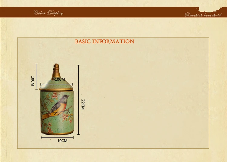 В стиле Мориса, пасторальный цветочный и птичий принт, керамический резервуар для хранения, Роскошный Ретро домашний декоративный горшок в богемном стиле