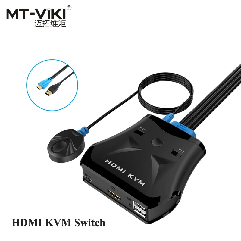 MT VIKI 2 Port USB HDMI VGA KVM Manual Switch Converter