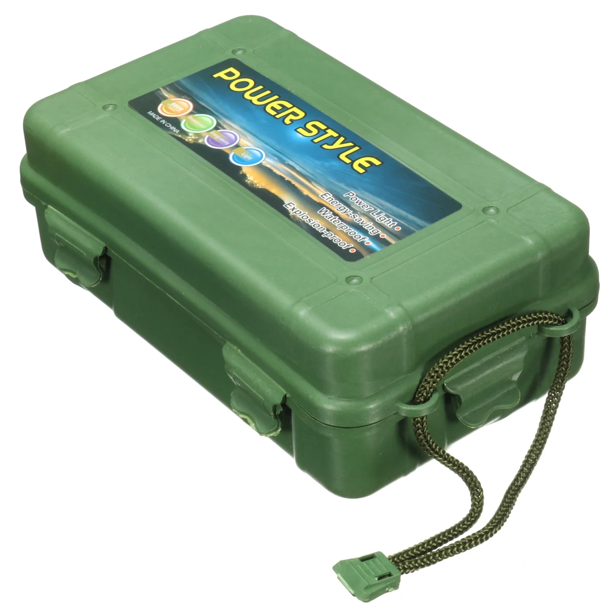 

Jiguoor 190x110x55mm Outdoor Anti Fall Green Plastic Storage Box For Flashlight Light Torch Lamp Battery Charger Case Tools