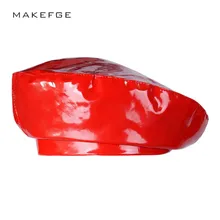 Женские береты из искусственной кожи на осень и зиму, одноцветная фетровая Кепка из искусственной кожи, женские шапки Boina, берет Gorras