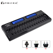 16 slots PALO Fast charger DP K106 2 LCD Built In IC Protection Intelligent Rapid Battery