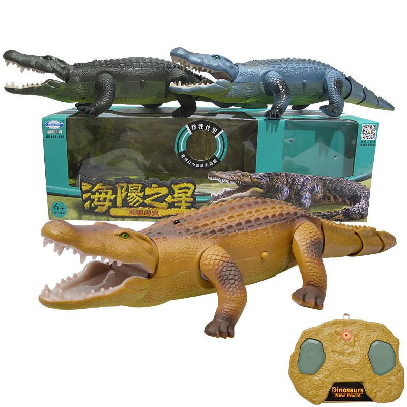 

Real Life Electric Remote Control Crocodile Toy Luminescent Sound Crawling Animals Kids Funny Animal Model Toy