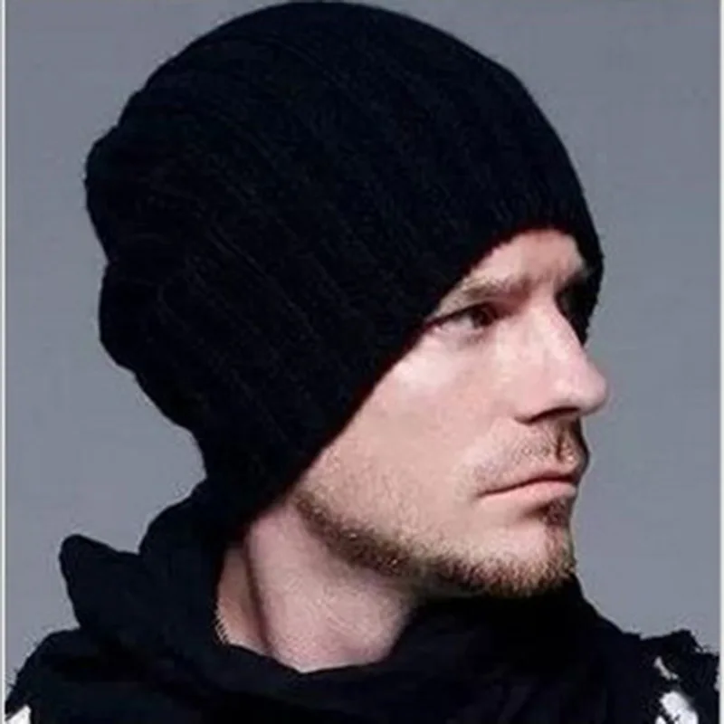 

Knit Men's Women's Baggy Beanie Oversize Winter Warm Hat Slouchy Chic Crochet Knitted Cap Skull