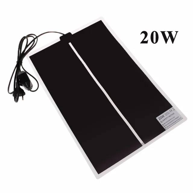 5/7/14/20W 220-240V EU Plug Adjustable Temperature Pet Heating Mat Tortoise Amphibians Warmer Bed Mat Reptiles Supplies 5