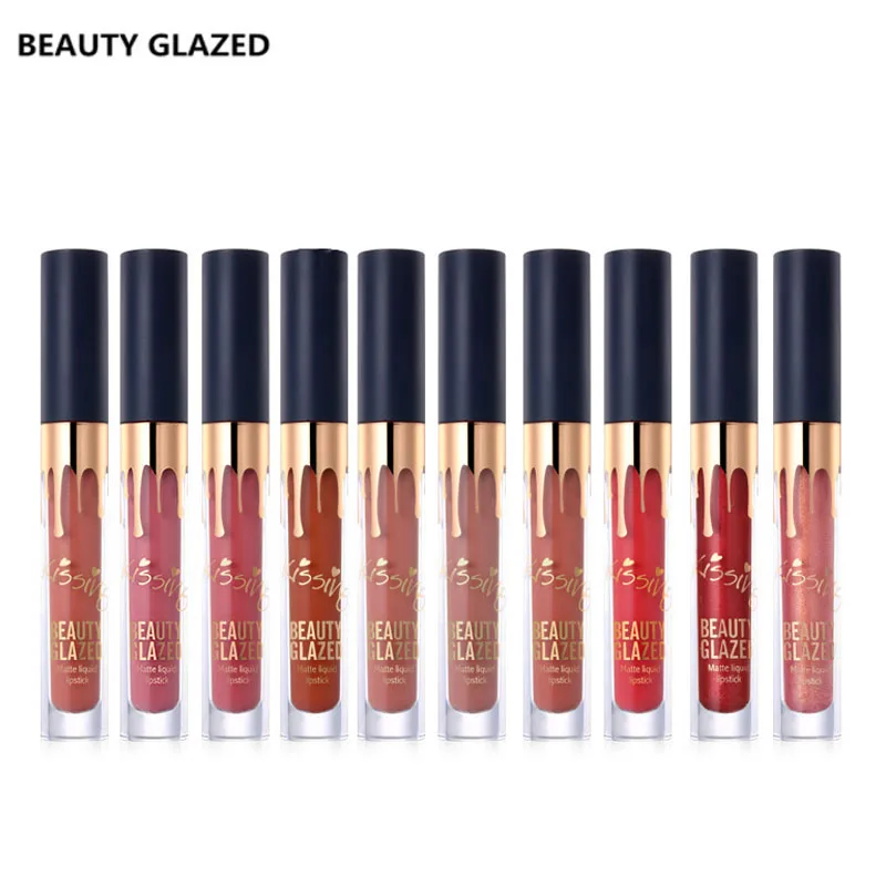 Beauty Glazed Brand Liquid Lipstick 10 Colors Lip Gloss ...