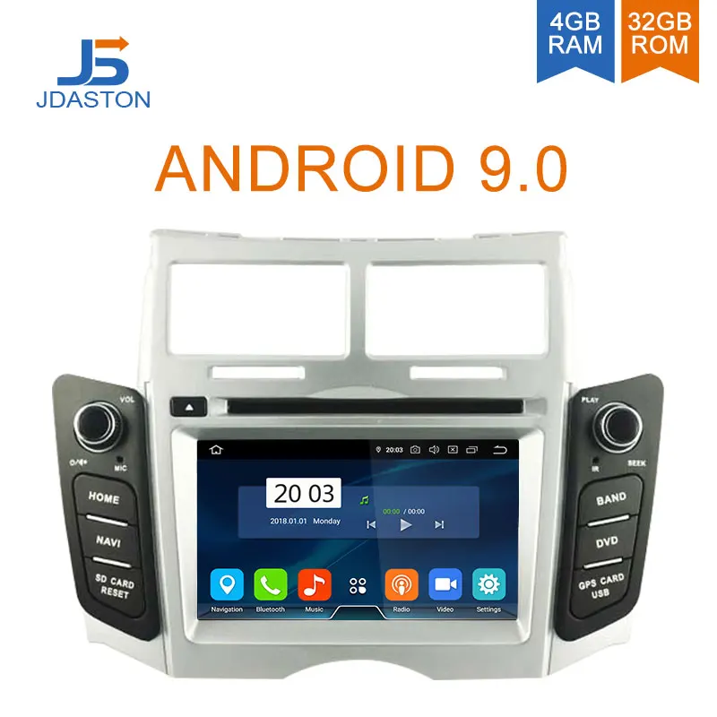 

JDASTON Android 9.0 Car DVD Player For Toyota Yaris 2005-2011 GPS Navigation 2 Din Car Radio Stereo Auto Audio Octa Cores 4G+32G