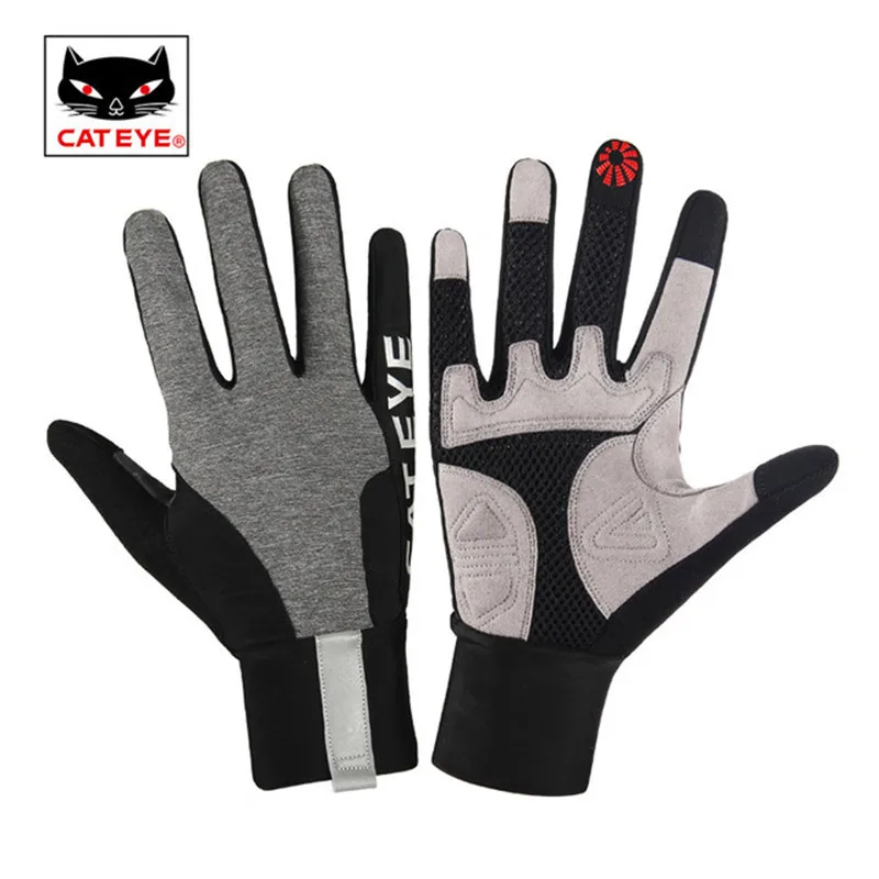 CATEYE перчатки для катания на лыжах с сенсорным экраном Гелевые перчатки для сноубординга на весь палец перчатки для велоспорта спортивные теплые толстые противоударные велосипедные перчатки