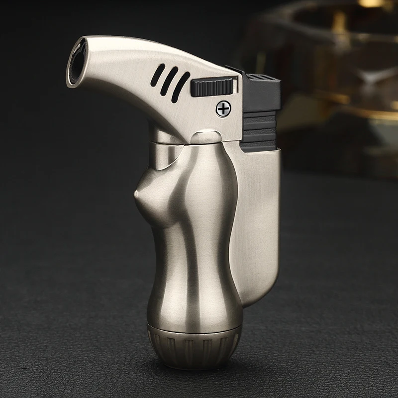 

Outdoor BBQ Lighter Cigar Torch Turbo Lighter Jet Butane Gas Cigarette Spray Gun Windproof Metal Pipe Lighter For Kitchen