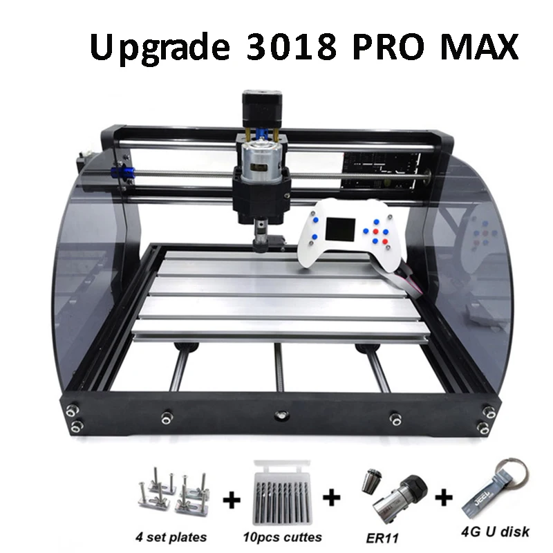 DIY CNC 3018 Pro Max 3 оси PCB фрезерно-гравировальный станок GRBL управления с 500 МВт/2500 мвт/3500 МВт/5500 МВт/15 Вт лазерная мышь