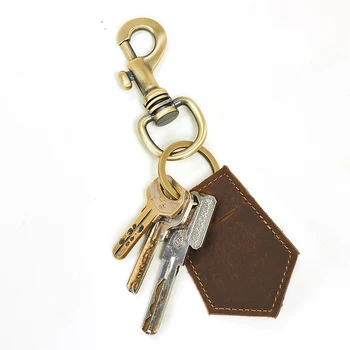 

Unisex Crazy Horse Cowhide Car Key Bag Mini Coin Purse Genuine Leather Covers Housekeeper Token Keyring Keychain Key Bags