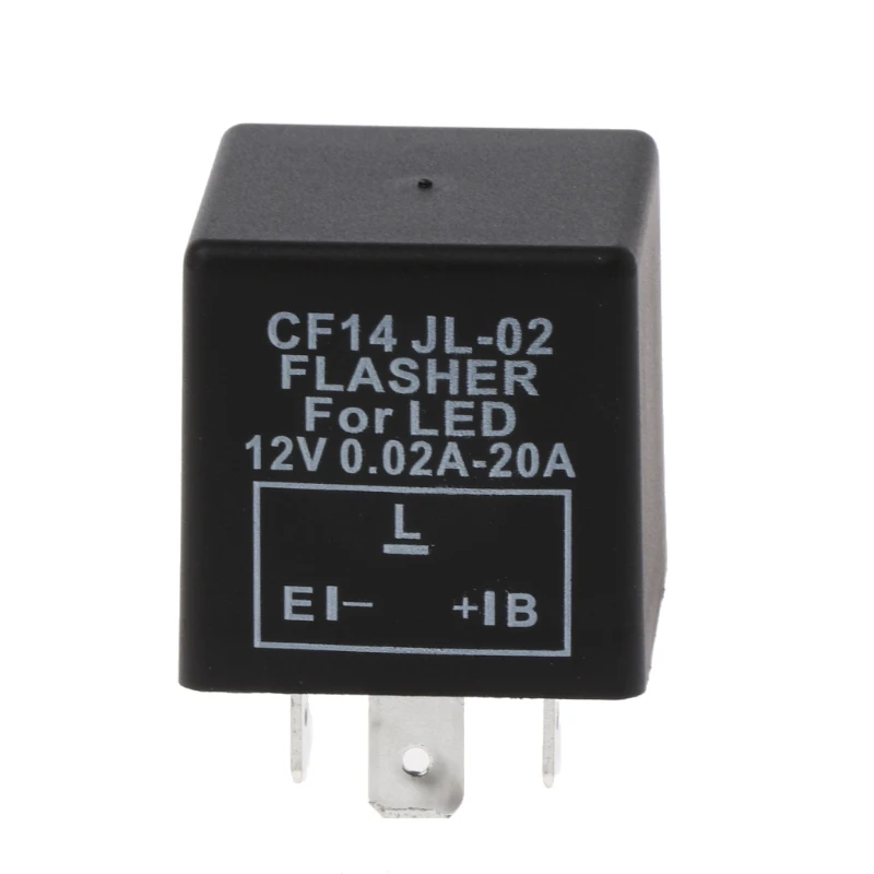 New 1 Pc 3 Pin DC 12V Adjustable CF14 JL 02 LED Flasher Relay Fix Turn
