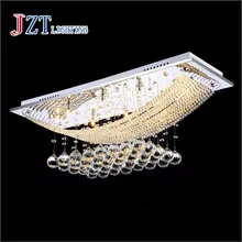 Z L100x W25 x H60cm modern led crystal lamp Rectangular living room light Hall droplight bedroom chandelier restaurant lights