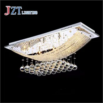 

Z L100x W25 x H60cm modern led crystal lamp Rectangular living room light Hall droplight bedroom chandelier restaurant lights