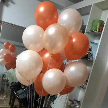 

12inch Wedding Decoration Balloons Pearlescent Latex Balloons Air Balls Happy Birthday Party Helium Inflatable Ballons Apricot