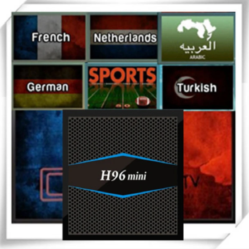 

2019 NEW arrive H96MINI Android7.1 Box for French/Arabic/dutch/Turkish/India/UK/CA/Switzerland/Africa/Spain/Portugal iptv