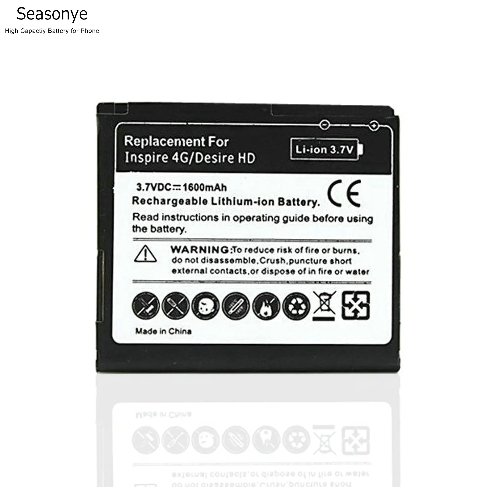 Seasonye 5 шт./лот 1600 мА/ч BD26100 запасная батарея для HTC G10 Desire HD объемный T8788 T9188 T9199 A9191