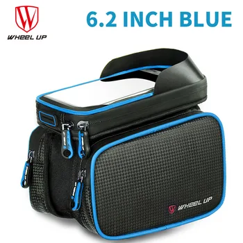 

Wheel up Bicycle Bag Rainproof Bike Bicycle Front Head Bag Top Tube Double IPouch Cycling Pannier 6.2 Inch Touch Screen