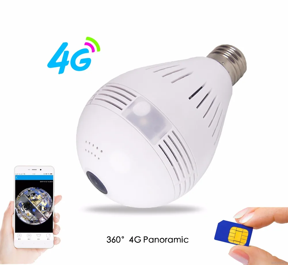 3G 4G SIM Card Camera 1080P 360 degree VR Audio Wireless IP Camera Bulb Wi fi FishEye Home 3G 4G SIM Card Camera 1080P 360 degree VR Audio Wireless IP Camera Bulb Wi fi FishEye Home