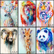 5d Diy Diamant Mosaik Tier Diamant Stickerei Weihnachten 3D Diamant Malerei Deer Lions Und Tigers Panda Bilder Wohnkultur