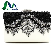 Milisente Luxus Perlen Blume Hochzeit Kupplungen Frauen Tageskupplung Dame Abendtasche Designer Party Geldbeutel Und Handtaschen Mit Kette