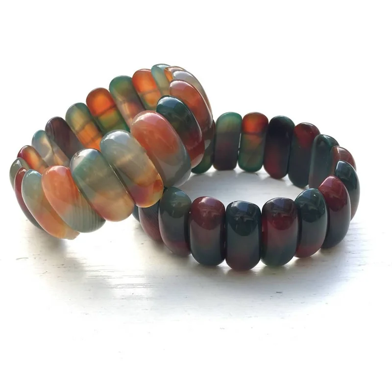 Elastic bracelet for hip hop, multicolor onyx jewelry, onyx color, Onyx, Onyx, 7.5 inch L