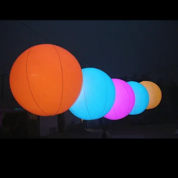 

Free shipment giant 2m diameter inflatable pvc lighting balloon for christmas