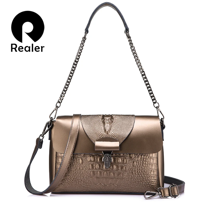 Realer женские сумки на плечо через сумка кросс боди спилок плечевым ремнем