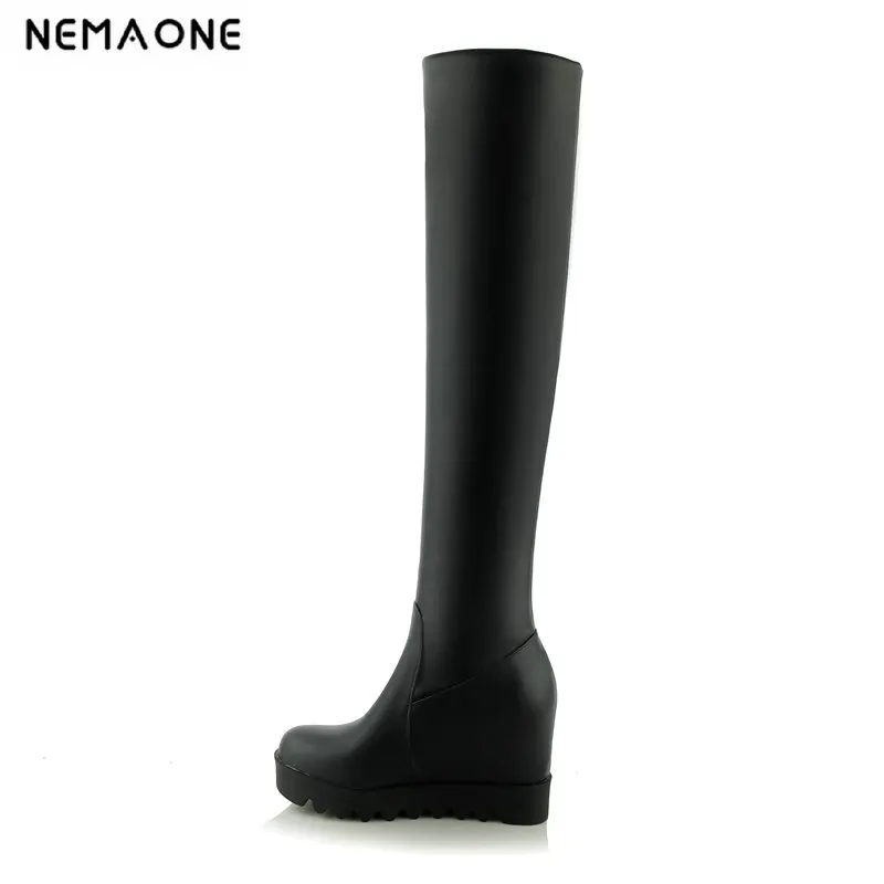 

New women fashion beautiful leg of over the knee high women boots 8cm high heel women shoes autumn winter casual party shoes