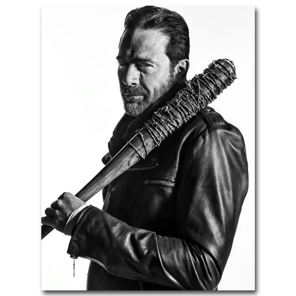 Hot New Negan The Walking Dead 7 New TV-Silk Art Poster Wall Sicker Decoration Gift