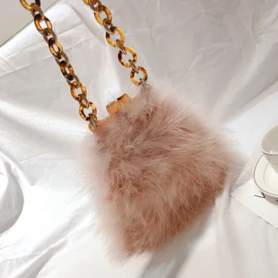 ostrich feather purse