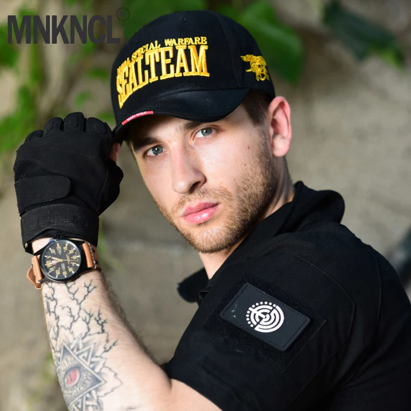 

MNKNCL High Quality Men US Tactical Army Cap Baseball Cap Navy Seals Cap For Adult Trucker Snapback Hat