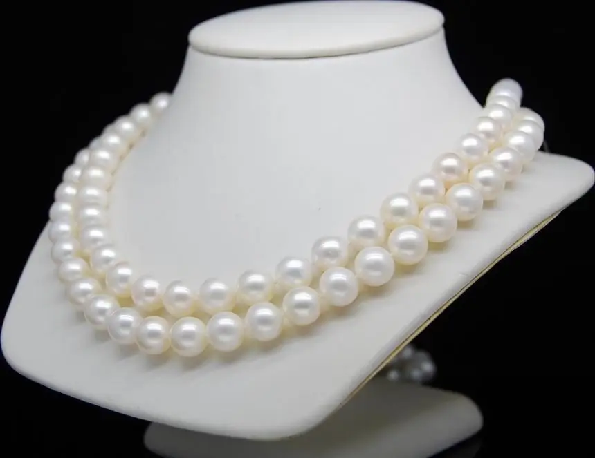 

bjc 000946 8-9MM White Akoya Cultured Pearl Necklace 35 inch