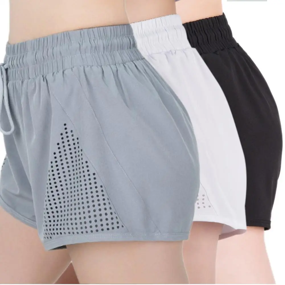 

Running Shorts Women Double Lining Yoga Shorts Fitness Elastic Sports Shorts Ladies Clothing