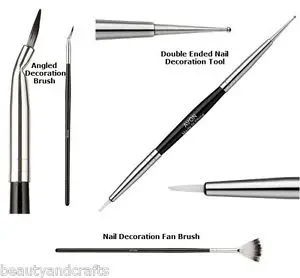 How To Diy Blue And Pink Fan Brush Striped Nail Art Professional 10pcs Nail Art Design Polish Brush Pen