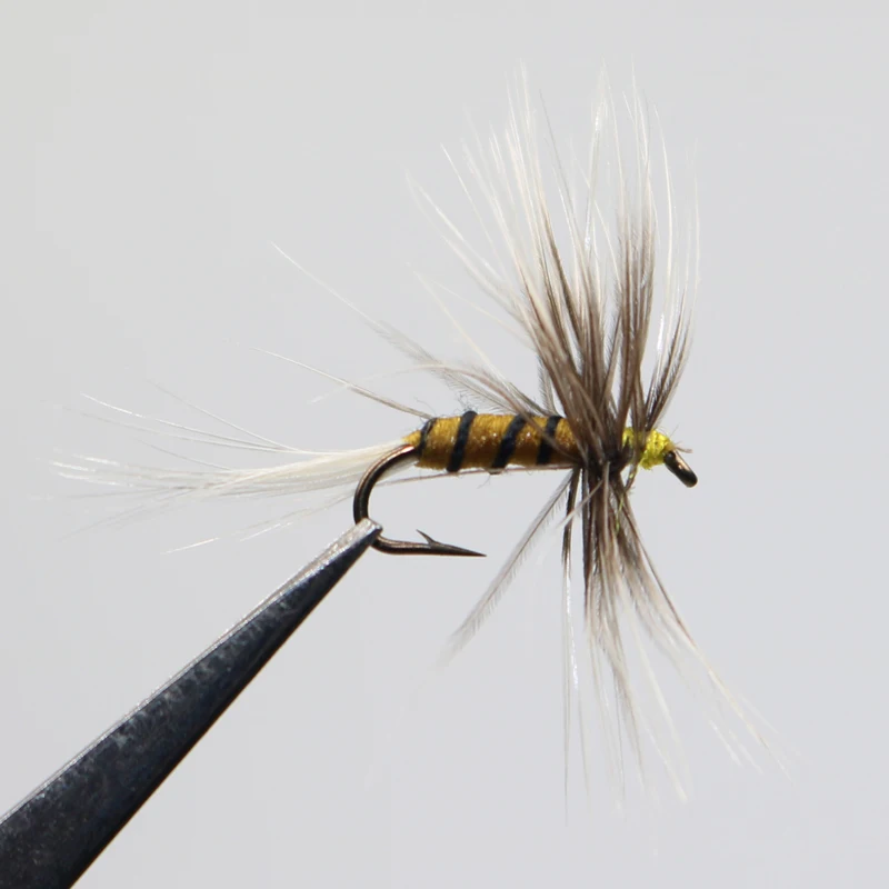 

8PCS Grey Mosquito Zebra Dry Flies Trout Fly Fishing Lures #14