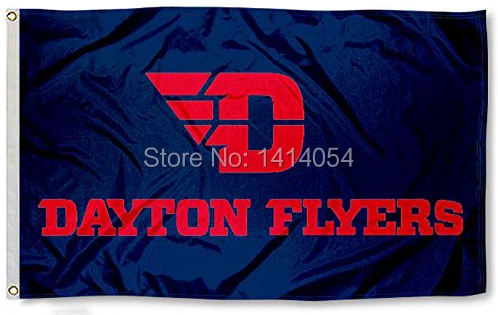 dayton flyers red letters flag 150x90cm ncaa 3x5ft banner 100d dayton flyers flag