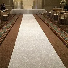 Белый блесток прохода Runner-4x15ft Carpert проходы бегун блестящая ткань с блестками прямой прохода бегун Для Свадебные украшения